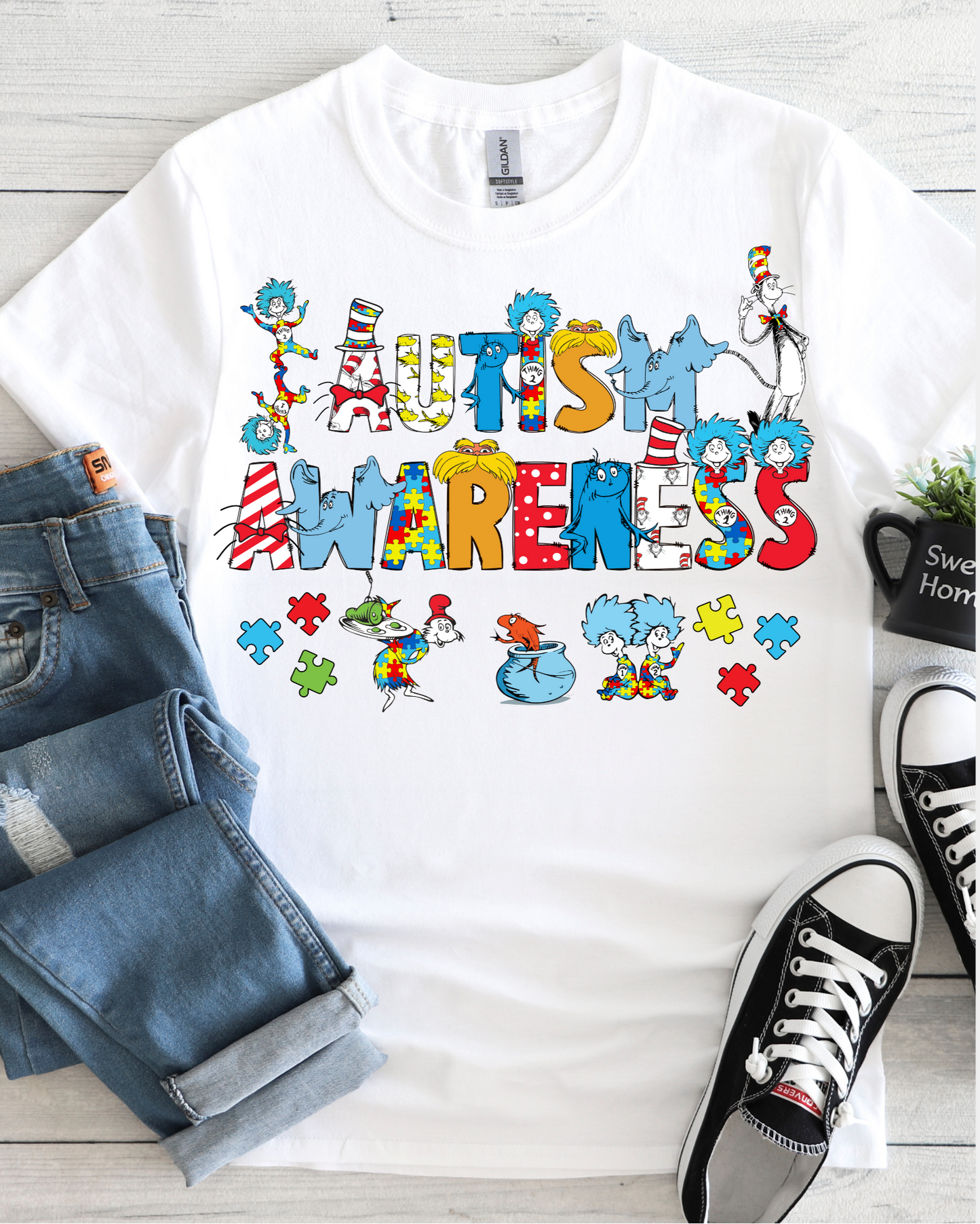 COLOR FOR A CAUSE COLLECTION - AUTISM AWARENESS - DR SEUSS TEE