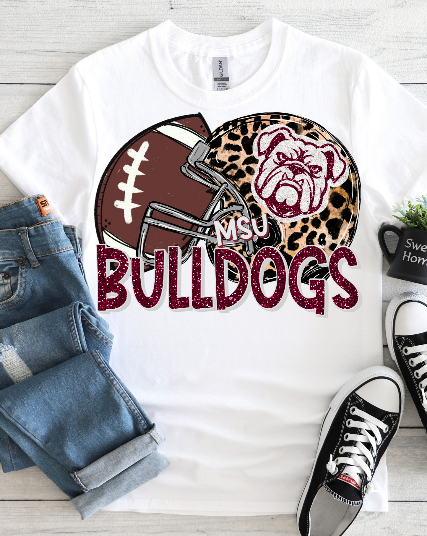 MAGNOLIA STATE COLLECTION - MS STATE BULLDOGS - CHEETAH TEE