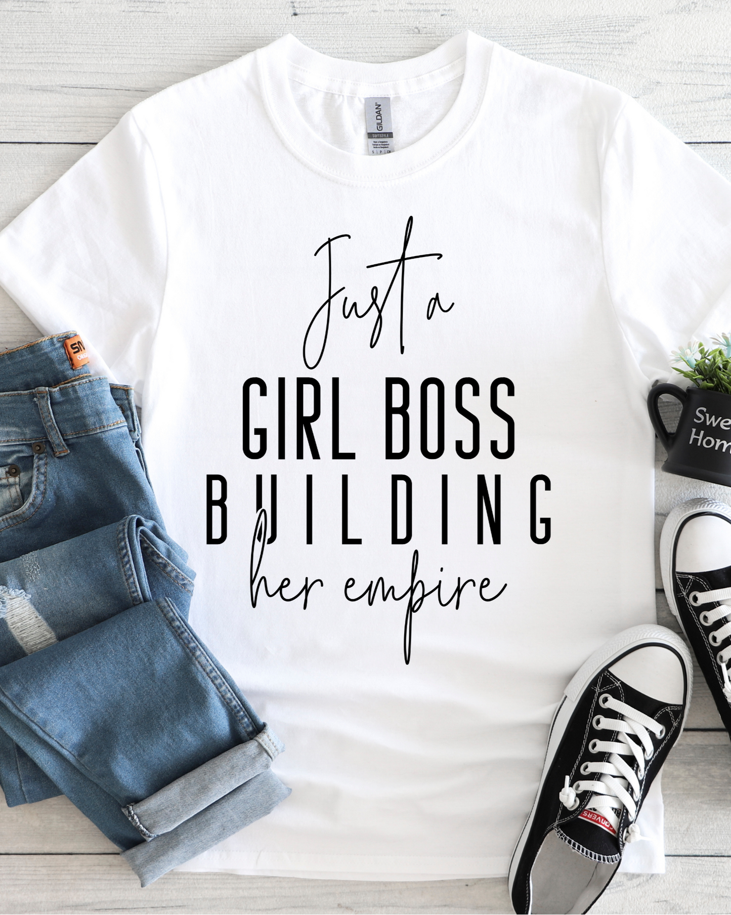 EMPOWERED & INSPIRED COLLECTION - JUST A GIRL BOSS BUILDING HER EMPIRE TEE