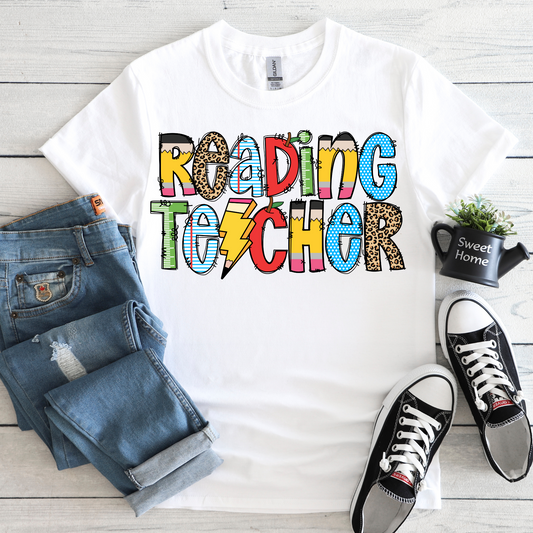SCHOOL VIBES COLLECTION - READING TEACHER TEE