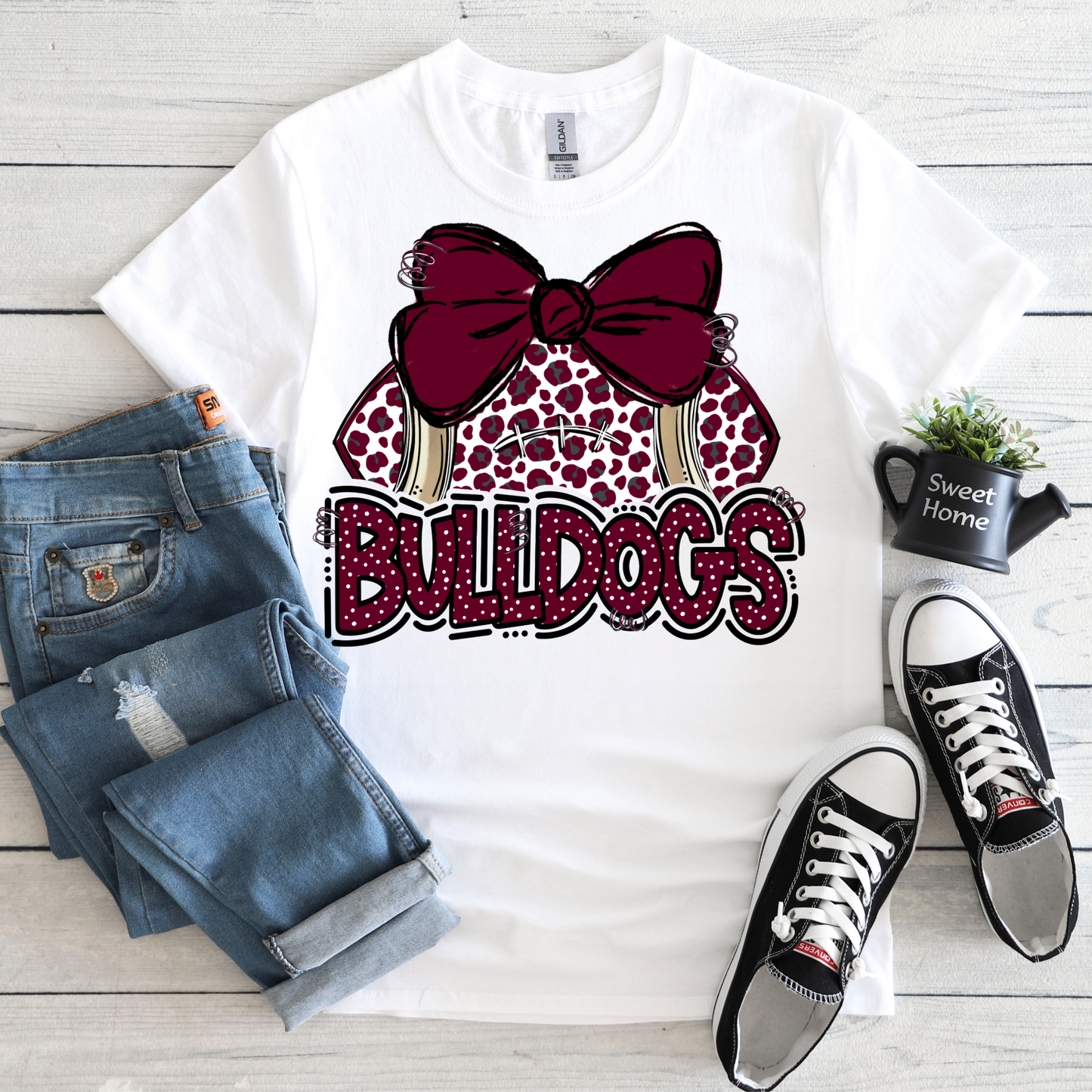 MAGNOLIA STATE COLLECTION - BULLDOGS RIBBON TEE
