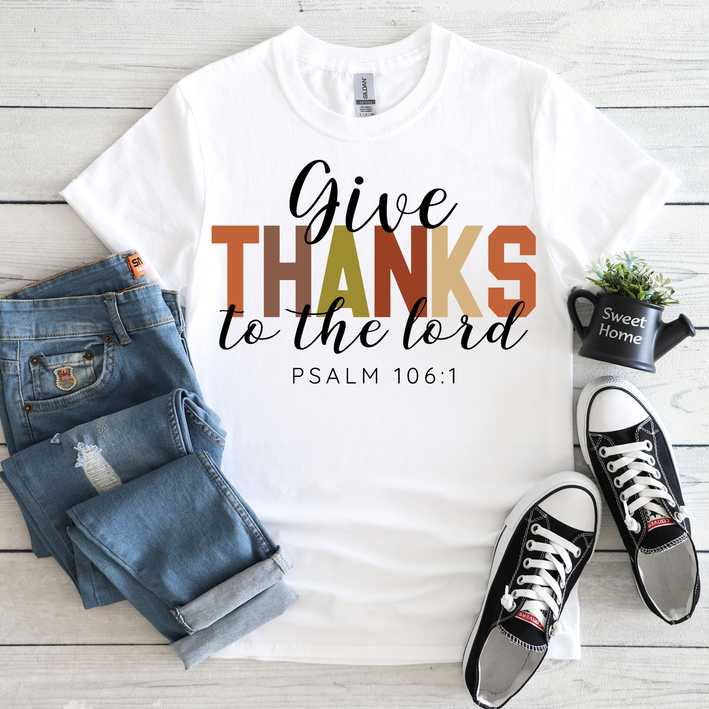 HOLIDAY VIBES - THANKSGIVING - GIVE THANKS TO THE LORD TEE
