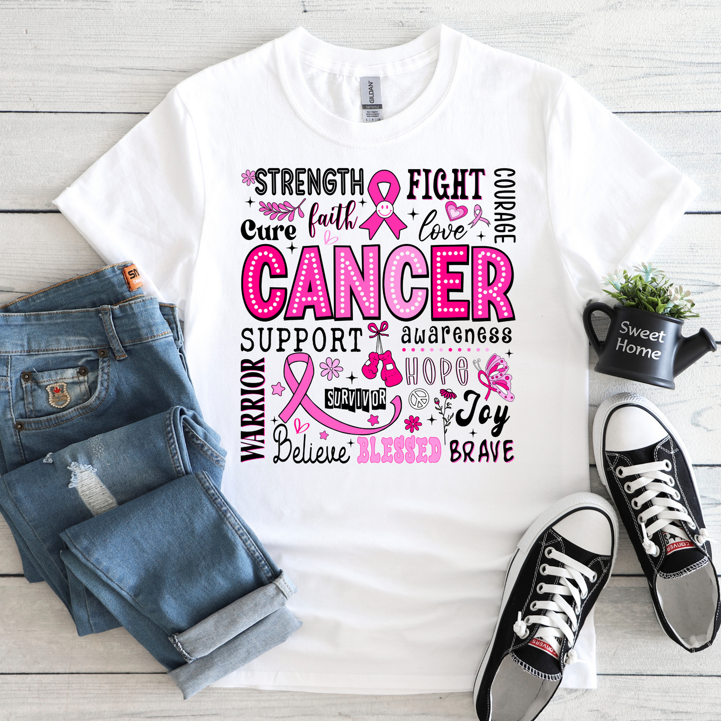 COLOR FOR A CAUSE - CANCER AWARENESS BOLD PINK TEE
