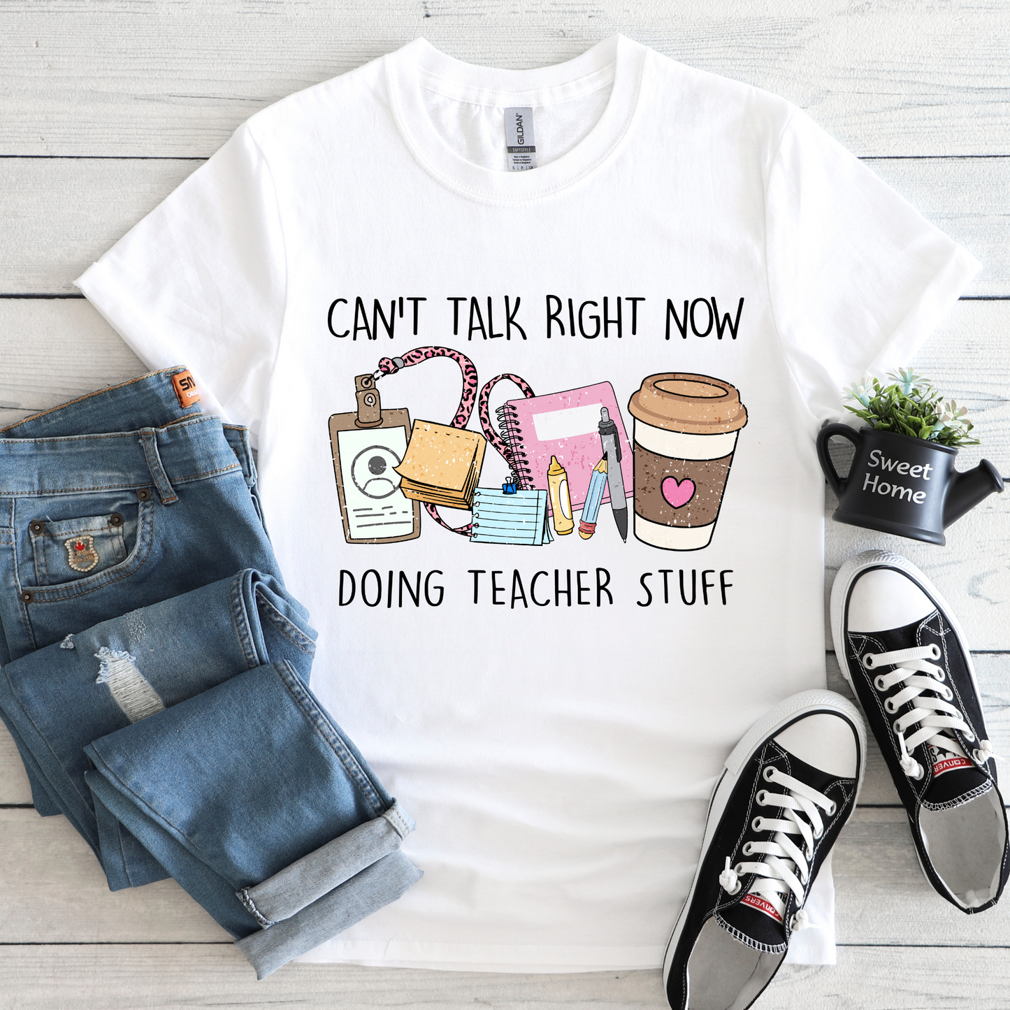 SCHOOL VIBES COLLECTION - CAN'T TALK RIGHT NOW... TEE