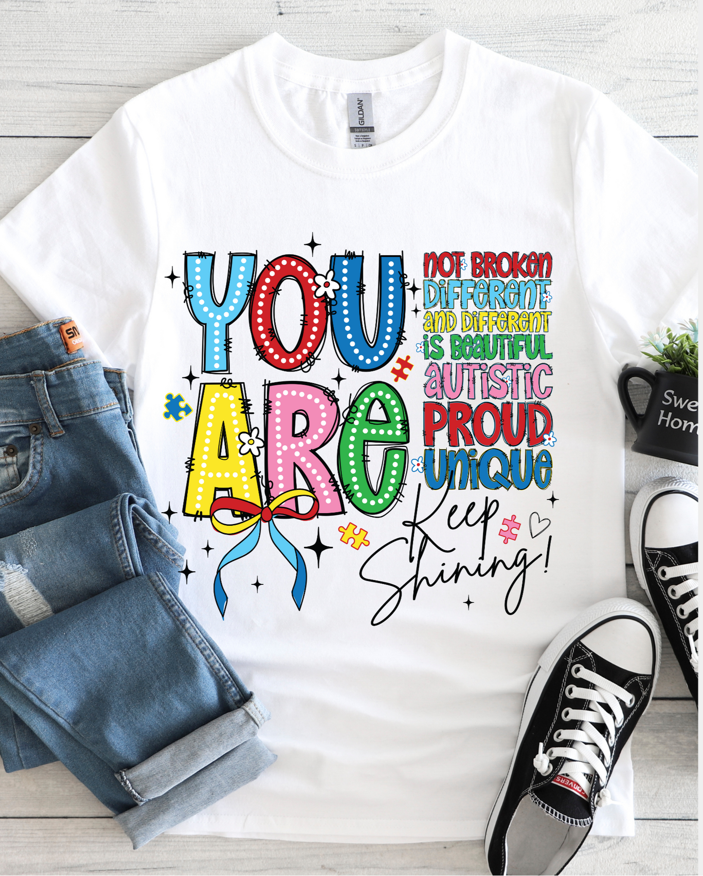 COLOR FOR A CAUSE COLLECTION - AUTISM YOU ARE...KEEP SHINING TEE